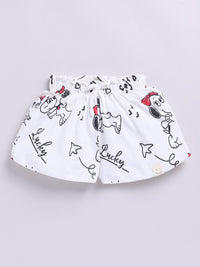 Happy Faces Kids Girls Snoopy Printed Pure Cotton Shorts