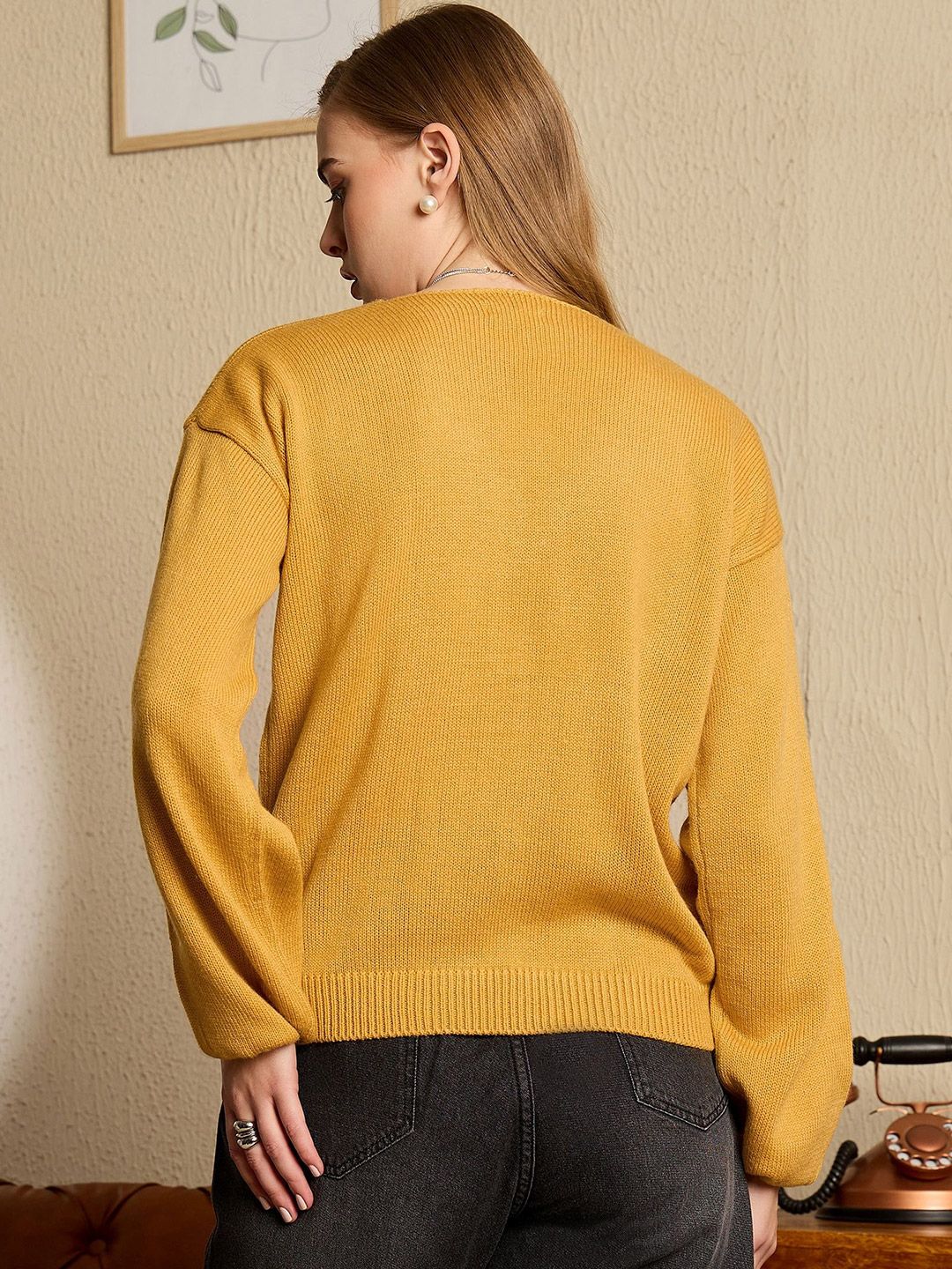 Berrylush Women V-Neck Pullover Sweaters