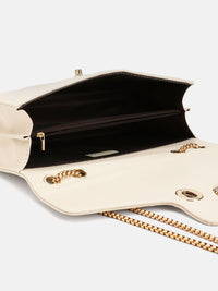 DressBerry Quilted Structured Sling Bag