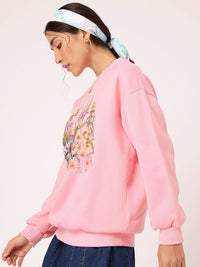 DressBerry Oversized Vibes Printed Sweatshirt