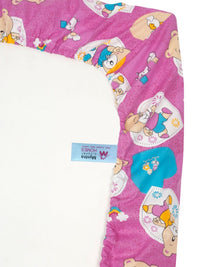 Myntra Elegant Homes Watak Kartun Ungu & Putih 400 TC Cadar Tempat Tidur Single dengan 1 Sarung Bantal