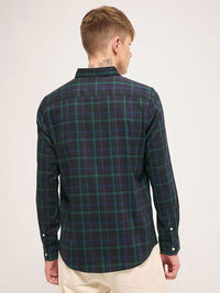 THE BEAR HOUSE Men Cotton Checked Slim Fit Casual Shirt