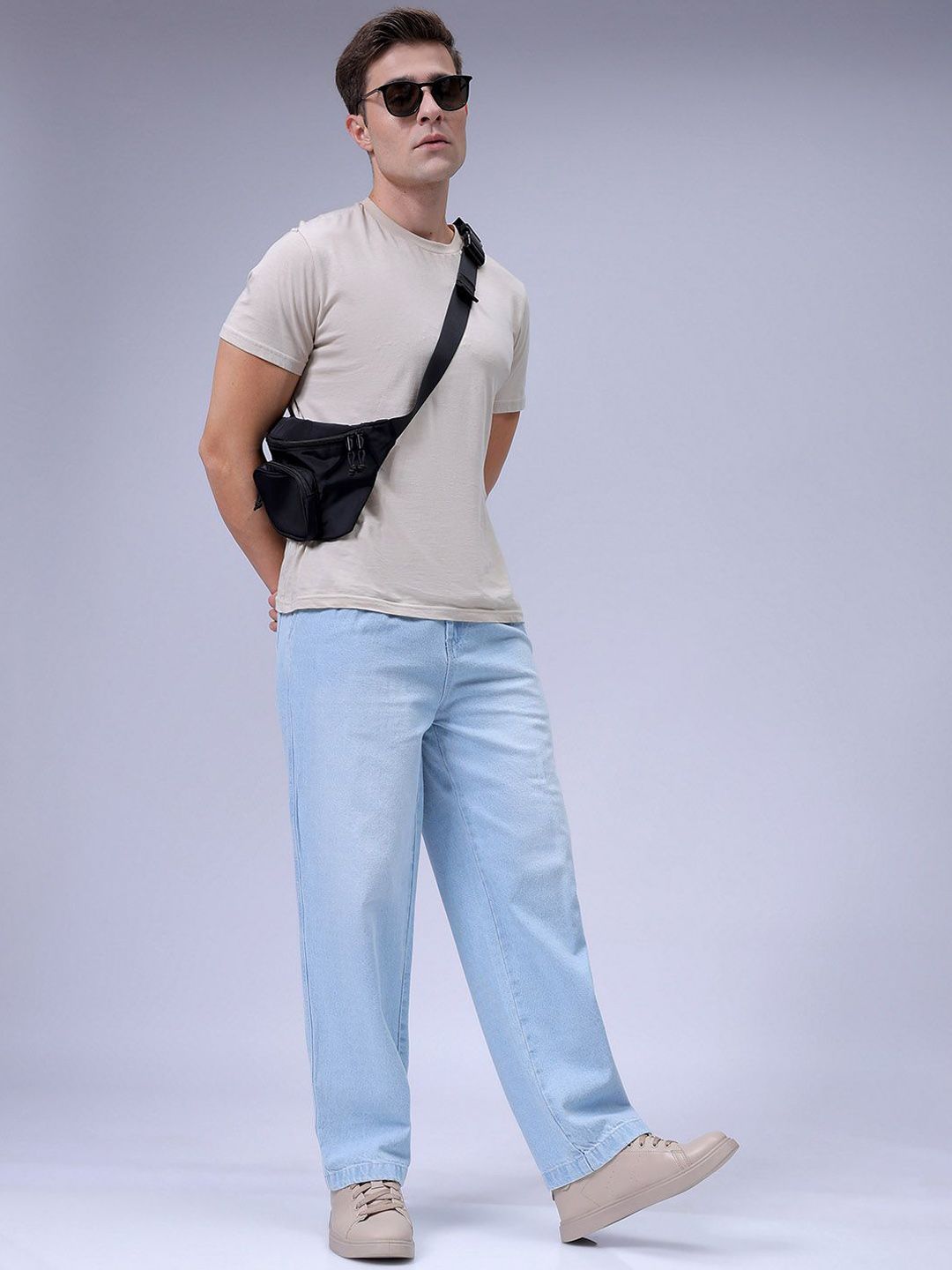 The Indian Garage Co Men Relaxed Fit Cotton Jogger Demin