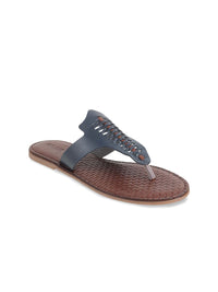 Mochi Printed Leather Wedge with Laser Cuts