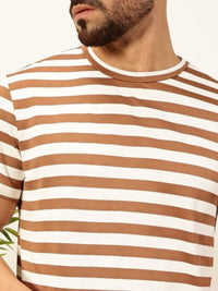 Thomas Scott Men Anti Odour Striped Round Neck T-shirt