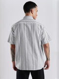 ADRO Comfort Striped Cotton Oversized Casual Shirt