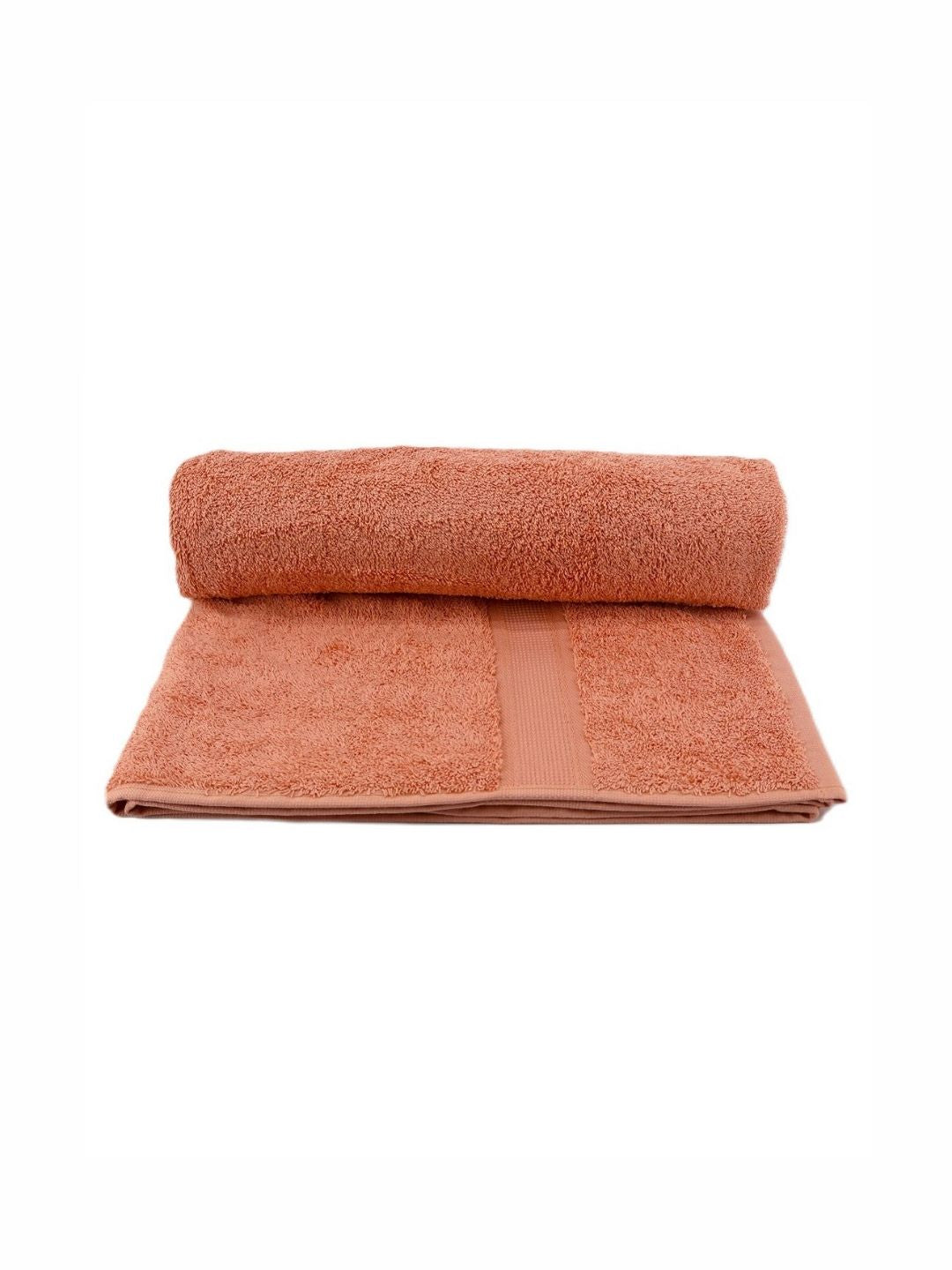 BOMBAY DYEING Peach-Coloured Cotton 550 GSM Bath Towel