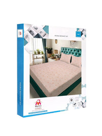 Myntra Elegant Homes Orange Geometric 300 TC Cadar Katil King dengan 2 Sarung Bantal