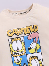 Happy Faces Boys Garfield Printed Pure Cotton T-shirt