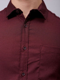 The Indian Garage Co Men Spread Collar Solid Slim Fit Casual Shirt
