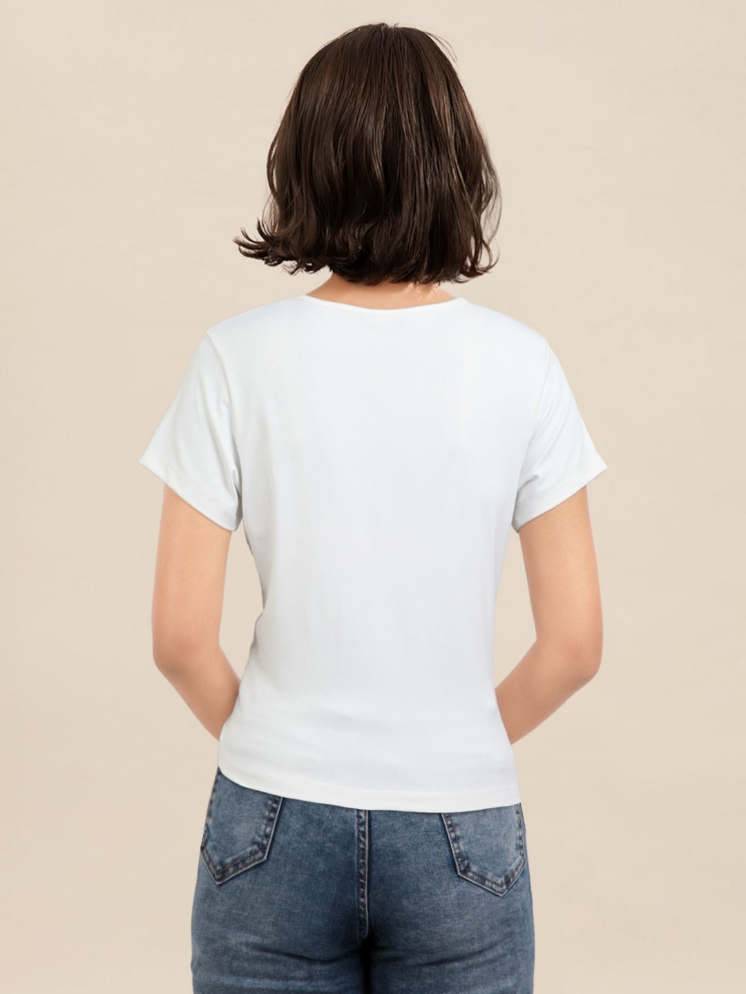 DressBerry Round-Neck Fitted Top