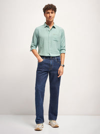 THE BEAR HOUSE Men Slim Fit Solid Casual Shirt