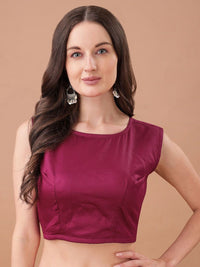 Tikhi Imli Women Round Neck Saree blouse