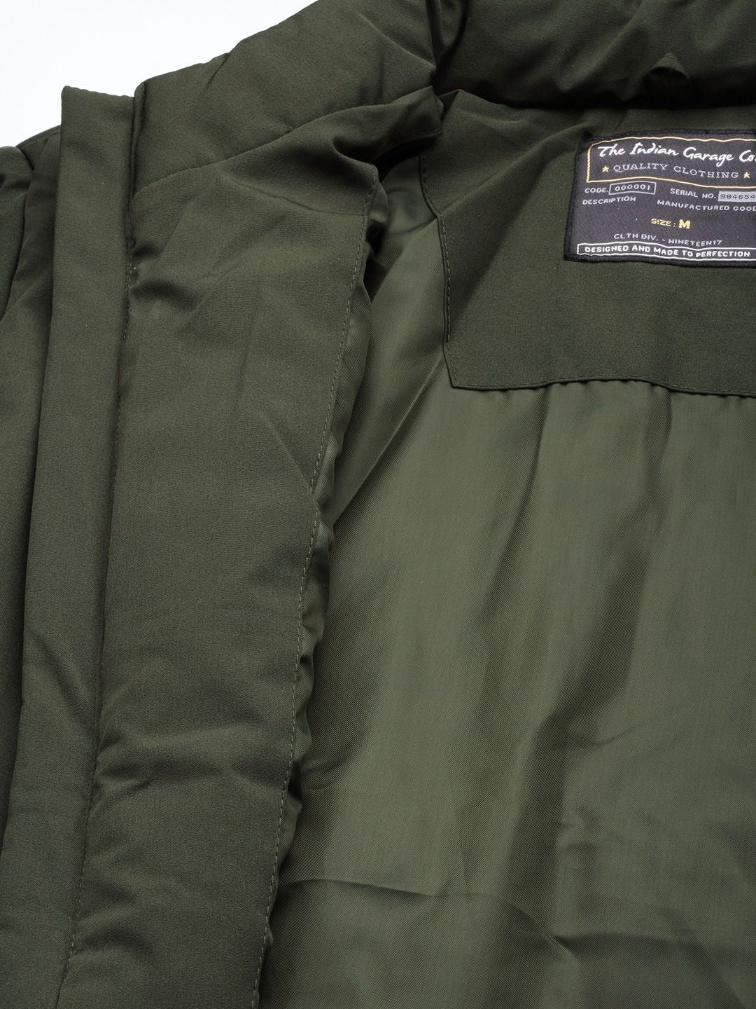 The Indian Garage Co Men Solid Zip-Front Bomber Jacket