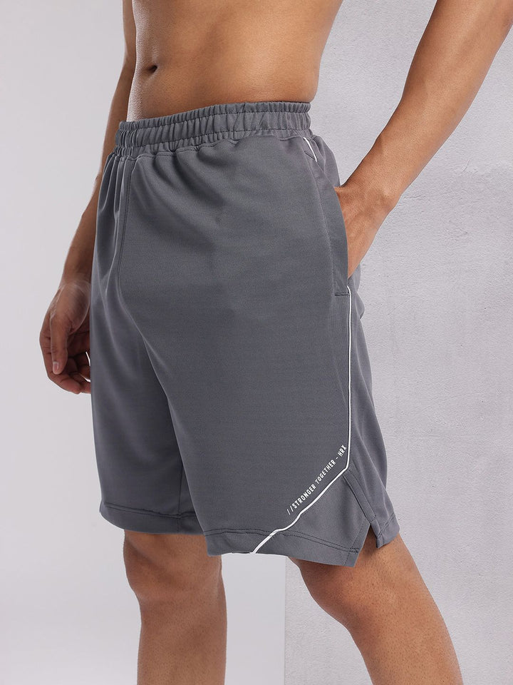 HRX by Hrithik Roshan Men Typography Print Detail Rapid-Dry Training Shorts