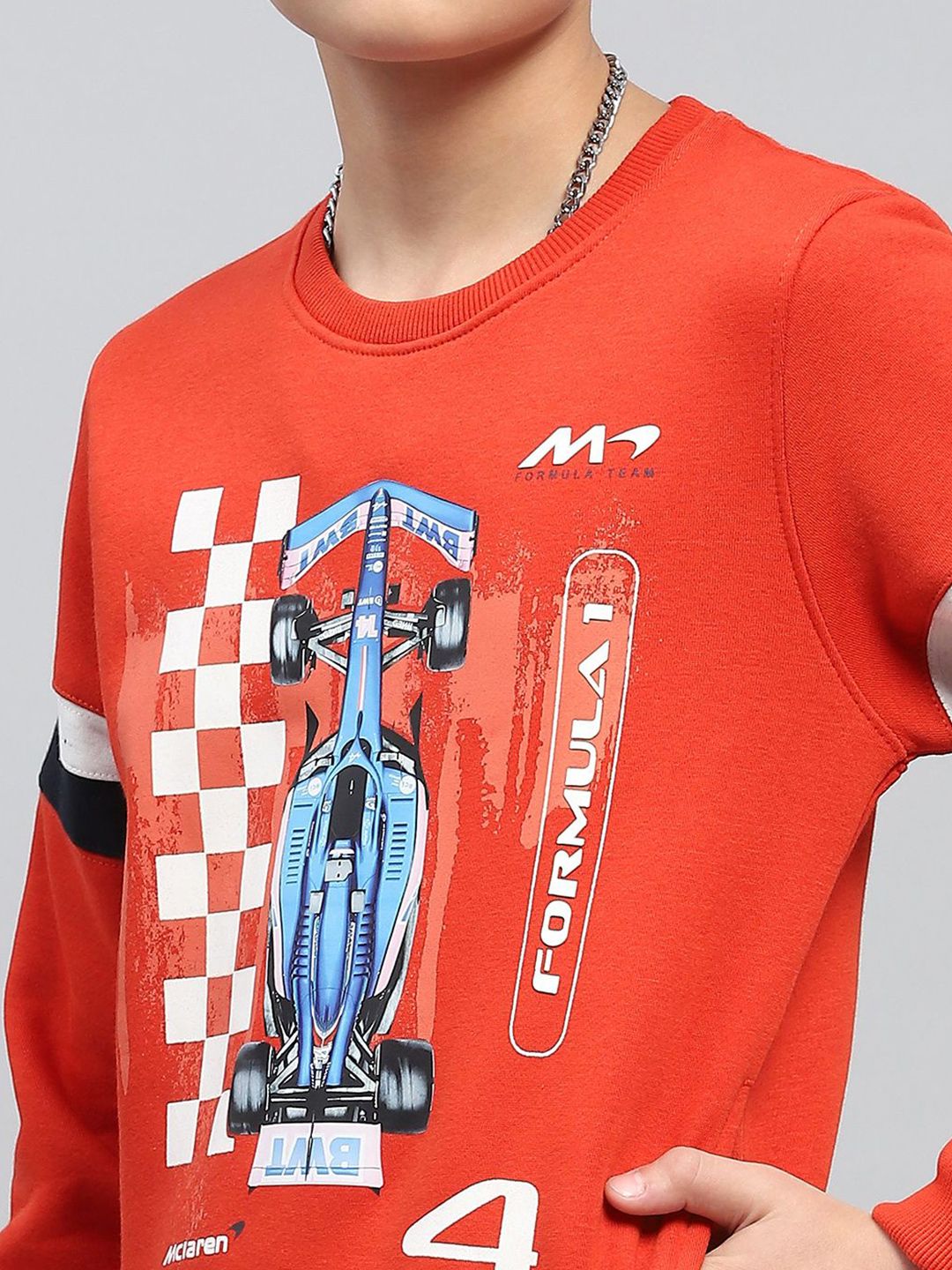 Monte Carlo Boys Typography Printed Cotton Sweatshirt