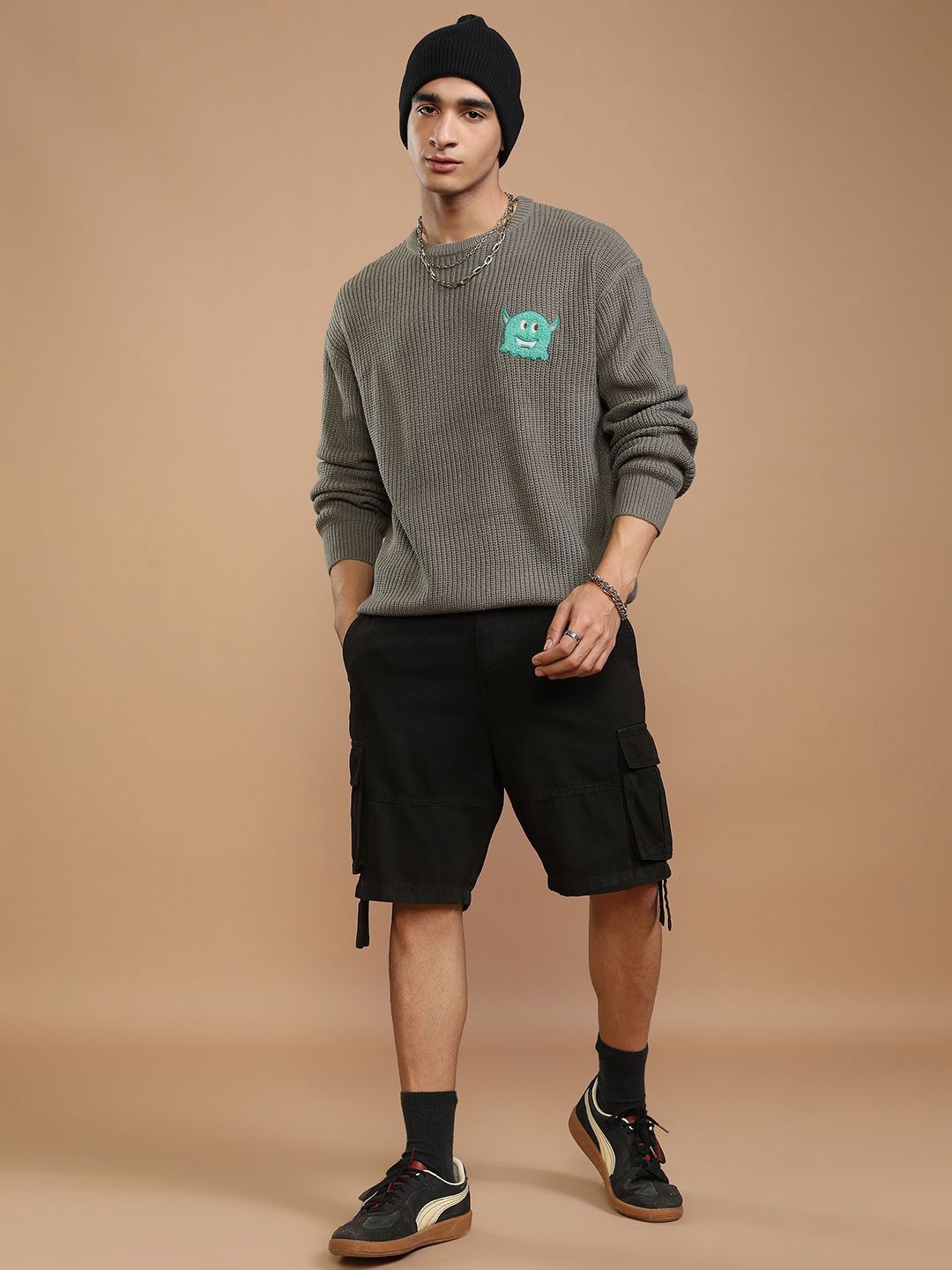 HIGHLANDER Men Pullover with Embellished Detail