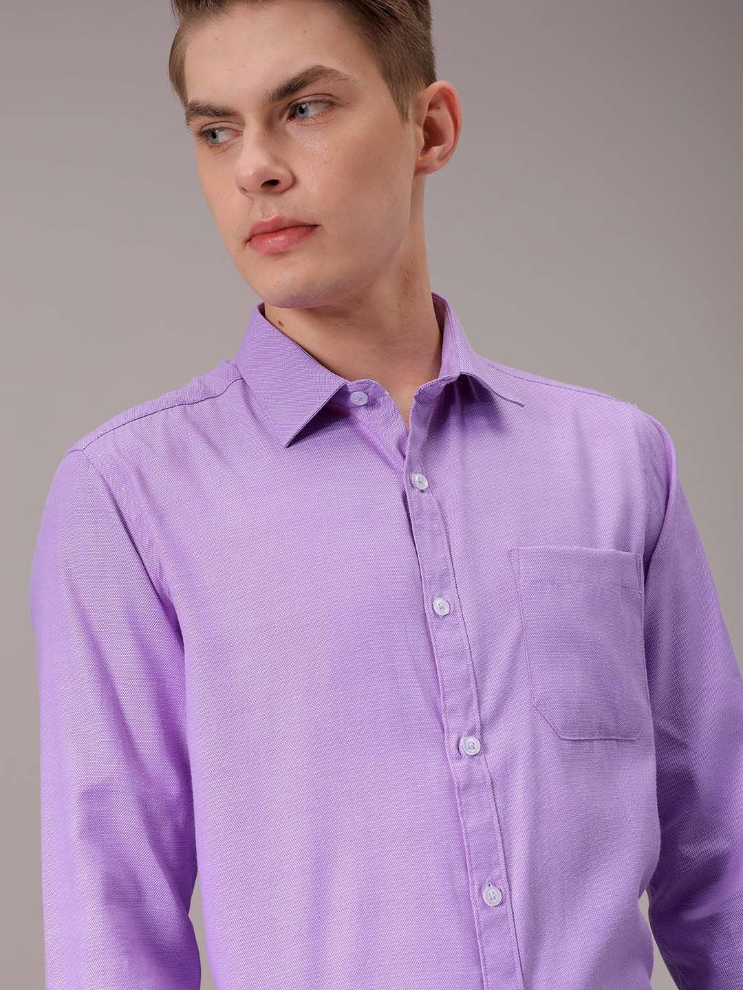 The Indian Garage Co. X Luxe Men Spread Collar Solid Slim Fit Formal Shirt