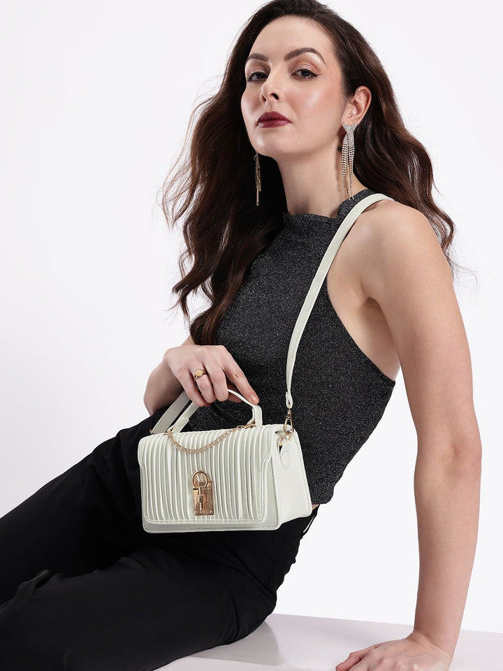 DressBerry Textured Structured Satchel