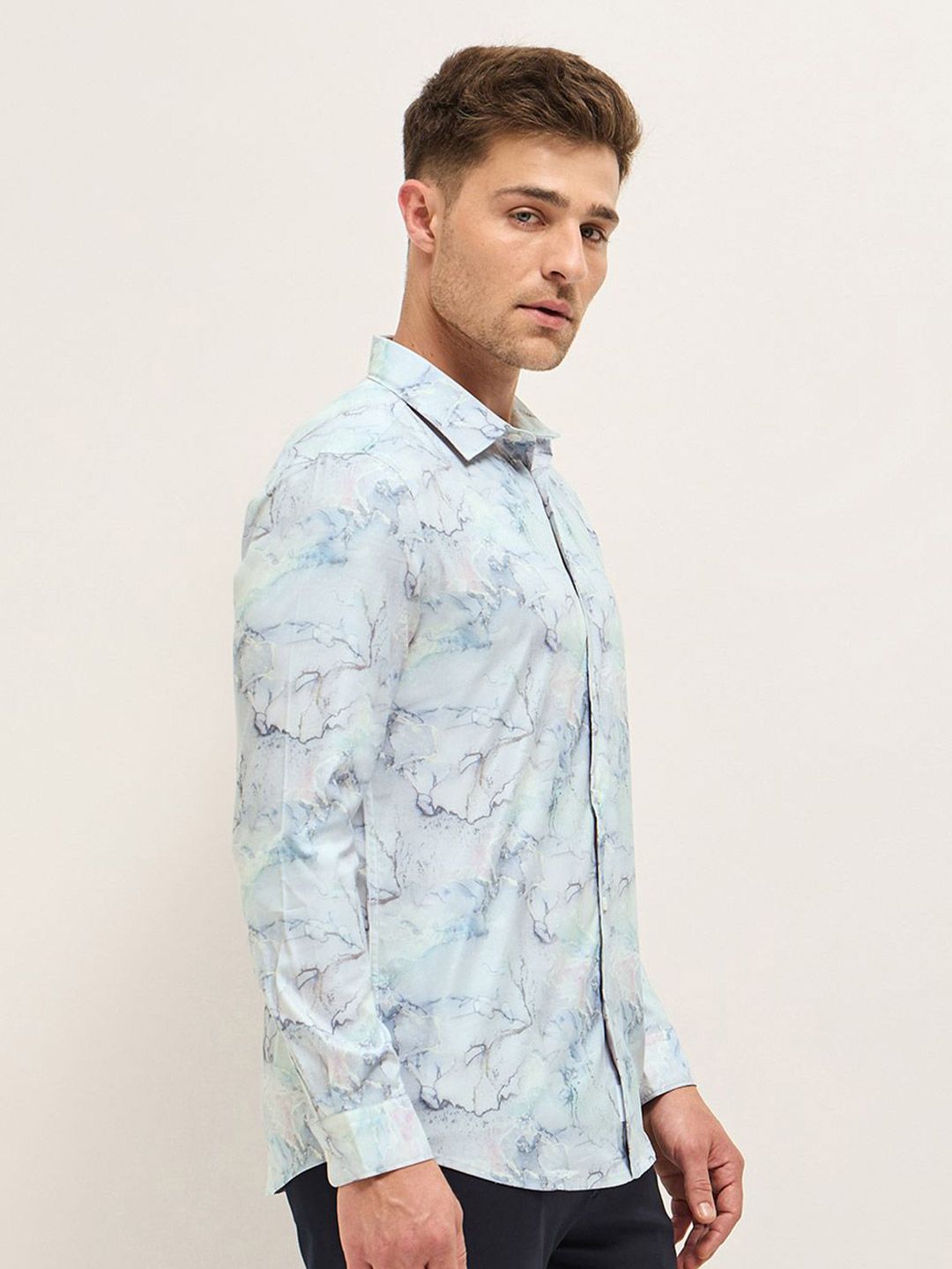 THE BEAR HOUSE Men Tailored Fit Opaque Printed Formal Shirt