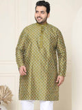SOJANYA PLUS Size Geometric Printed Band Collar Straight Kurta