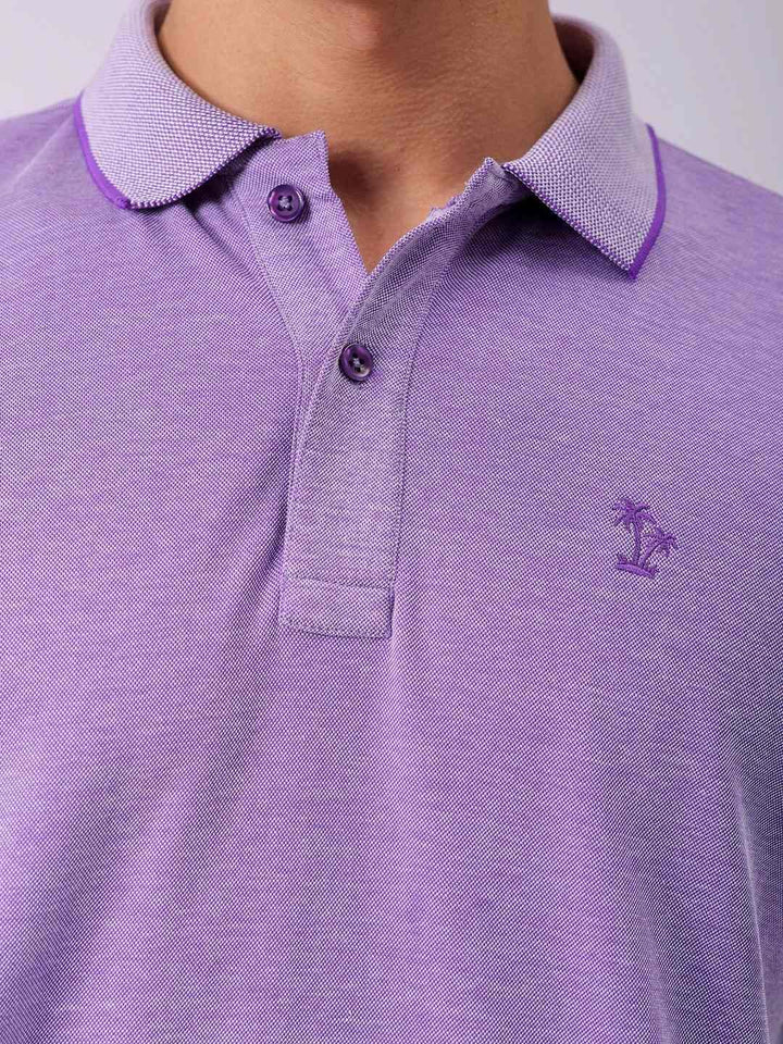 The Indian Garage Co Men Solid Polo Collar T-shirt