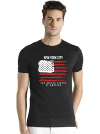 ADRO Pack of 3 Printed Round Neck Cotton T-shirt