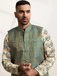 Jaket Nehru Brocade Rekaan Tenunan Anouk