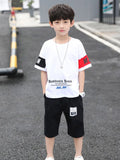 YK Boys Printed Round Neck Pure Cotton T-Shirt With Shorts
