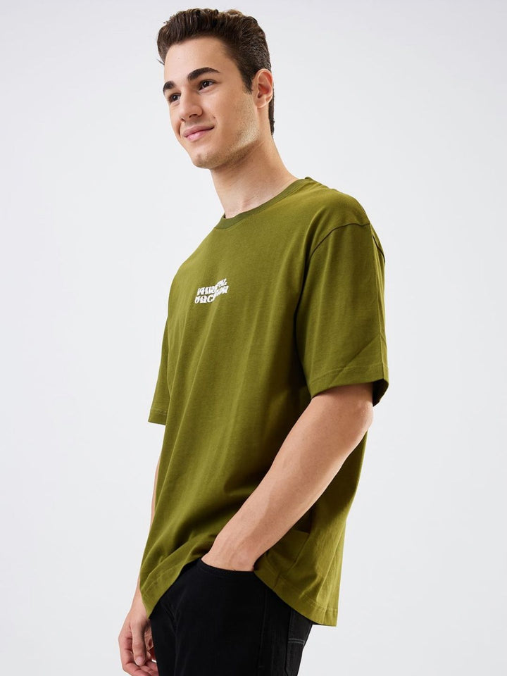 SPYKAR Men Typography Printed Round Neck Cotton Relaxed Fit T-shirt