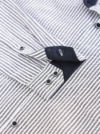 VASTRADO Men Classic Slim Fit Pinstripes Opaque Striped Casual Shirt