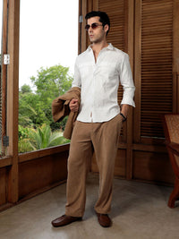 Campus Sutra Self Design Comfort Regular Fit Casual Shirt