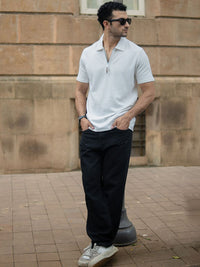Powerlook SS25 Knitted Polo Collar Pure Cotton T-Shirt