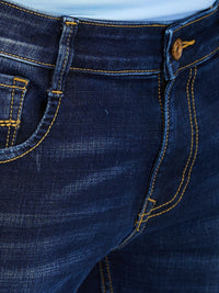 SPYKAR Men Skinny Fit Low-Rise Mildly Distressed Light Fade Stretchable Jeans