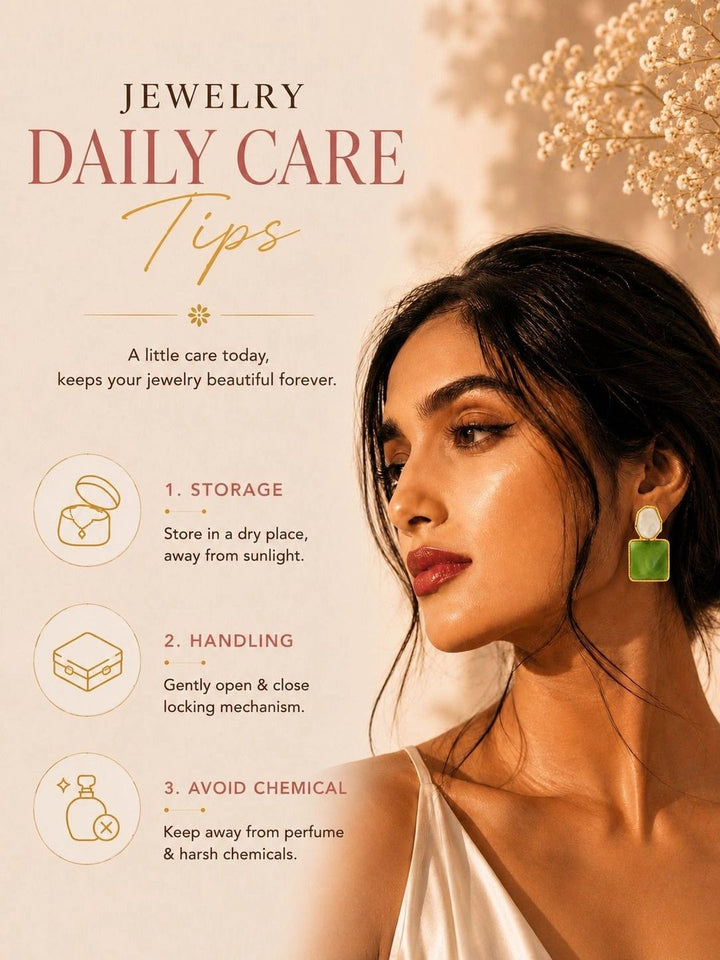 VOGUE PANASH Gold Plated Stone Studded Drop Earrings