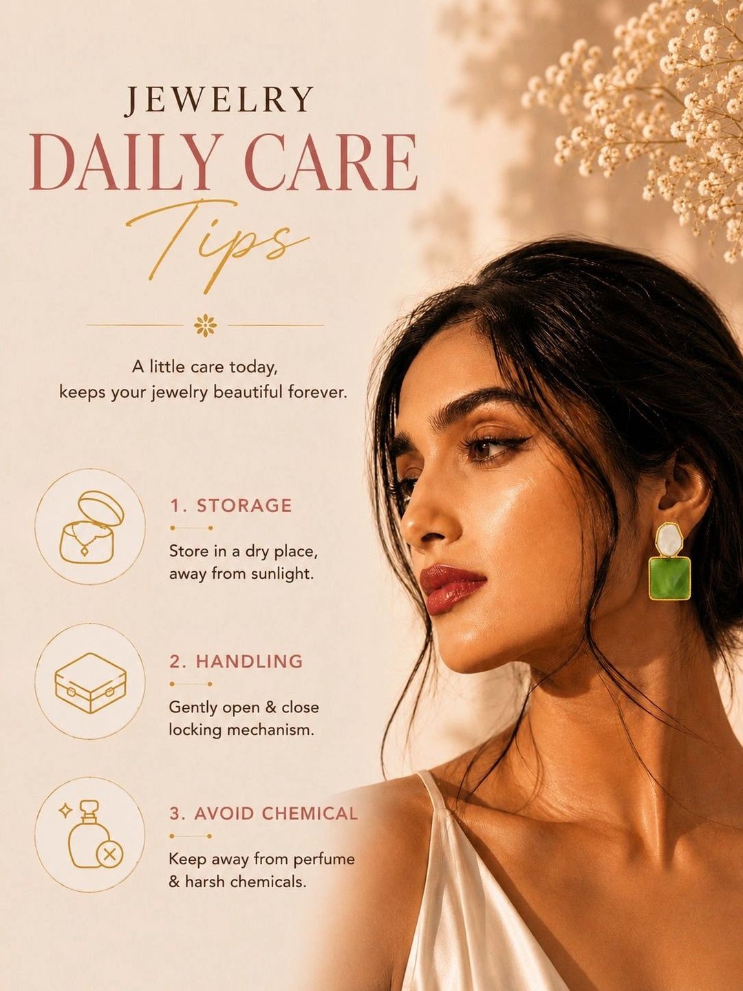 VOGUE PANASH Gold Plated Stone Studded Drop Earrings