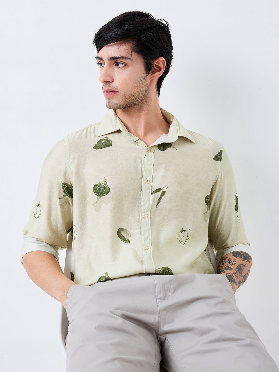 SPYKAR Men Spread Collar Conversational Printed Casual Shirt