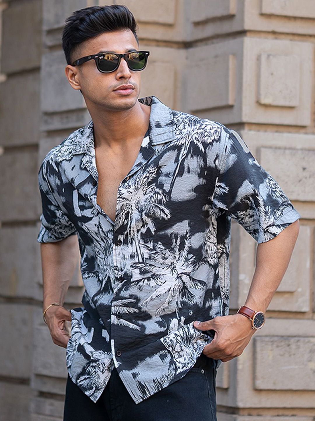 Powerlook Men Floral Opaque Printed Casual Shirt