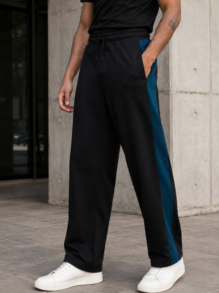 Eszett Black High-Rise Solid Joggers