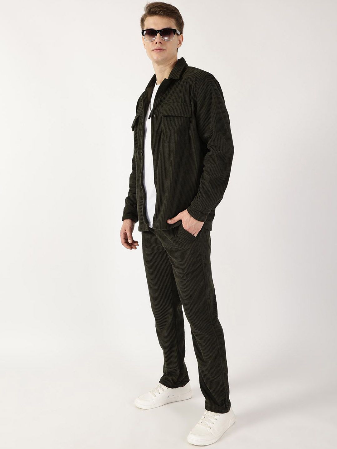 Thomas Scott Men Corduroy Cargo Trousers