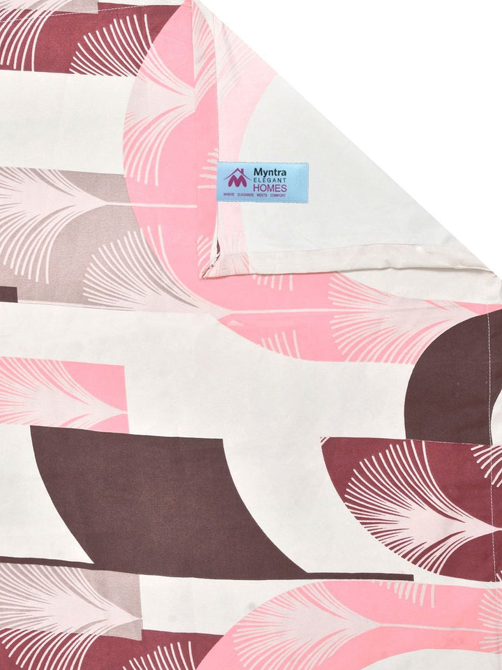 Myntra Elegant Homes Multicoloured Geometric 300 TC Bedsheet with 2 Pillow Covers