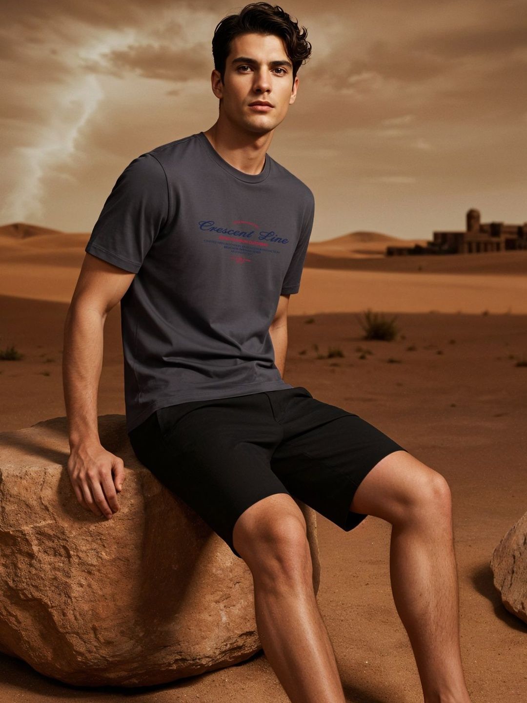 ADRO Men Cotton Regular Fit Printed T-shirt