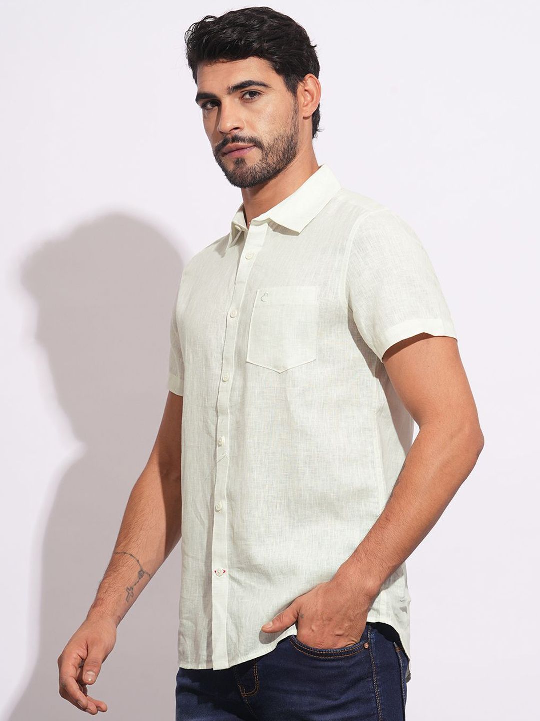 Being Human Men Classic Slim Fit Opaque Casual Shirt