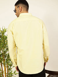 Thomas Scott Men Premium Button-Down Collar Solid Pure Cotton Slim Fit Casual Shirt