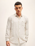THE BEAR HOUSE Slim Fit Striped Casual Shirt