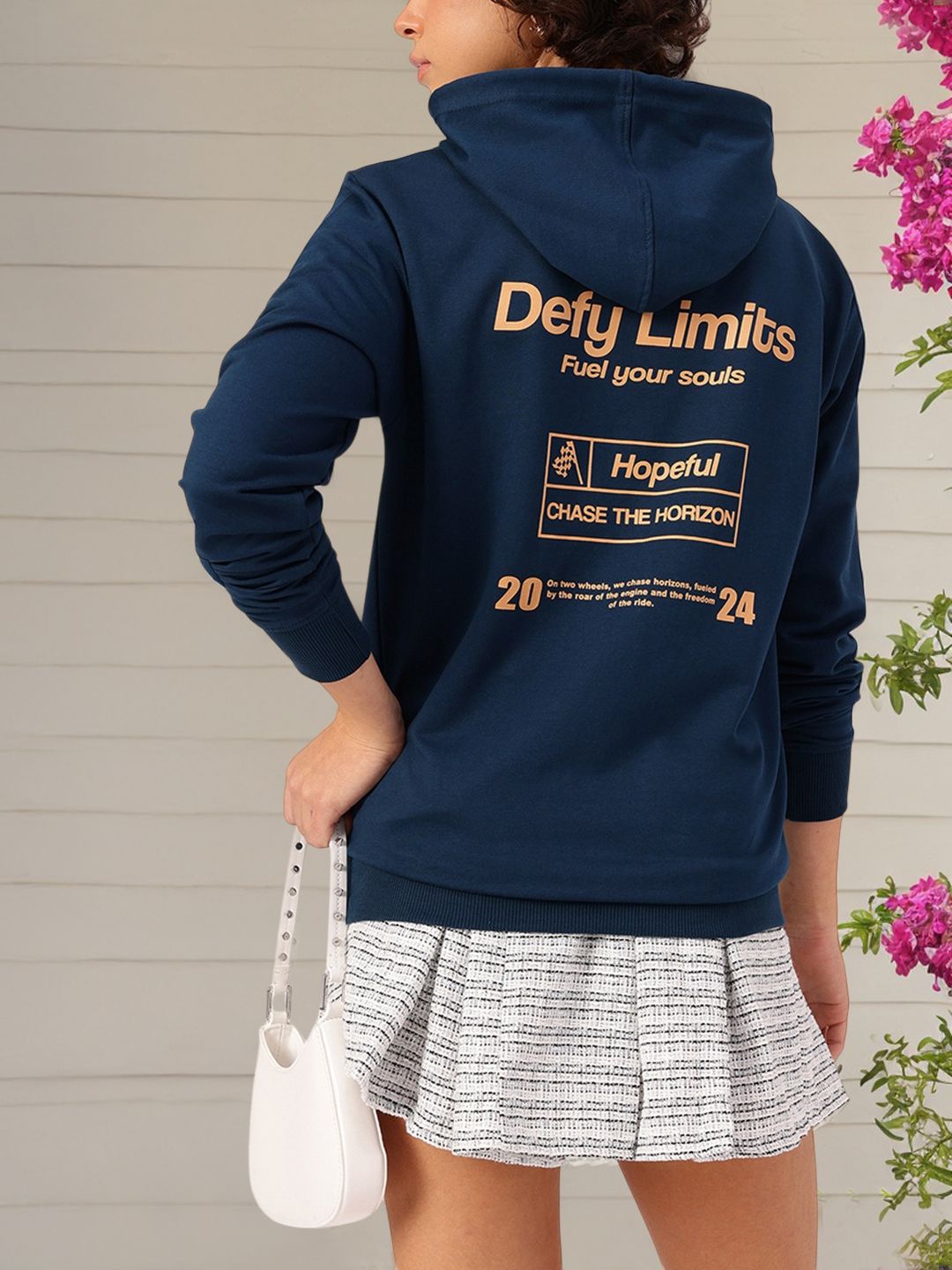 DressBerry Printed Hooded Sweatshirt