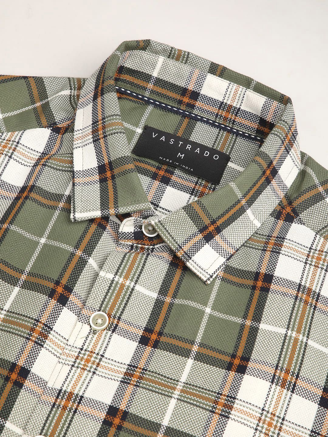 VASTRADO Men Timeless Tartanique Green Checkered Shirt