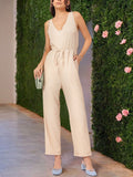 DressBerry Dreamy Delicate Textured Sleeveless Jumpsuit