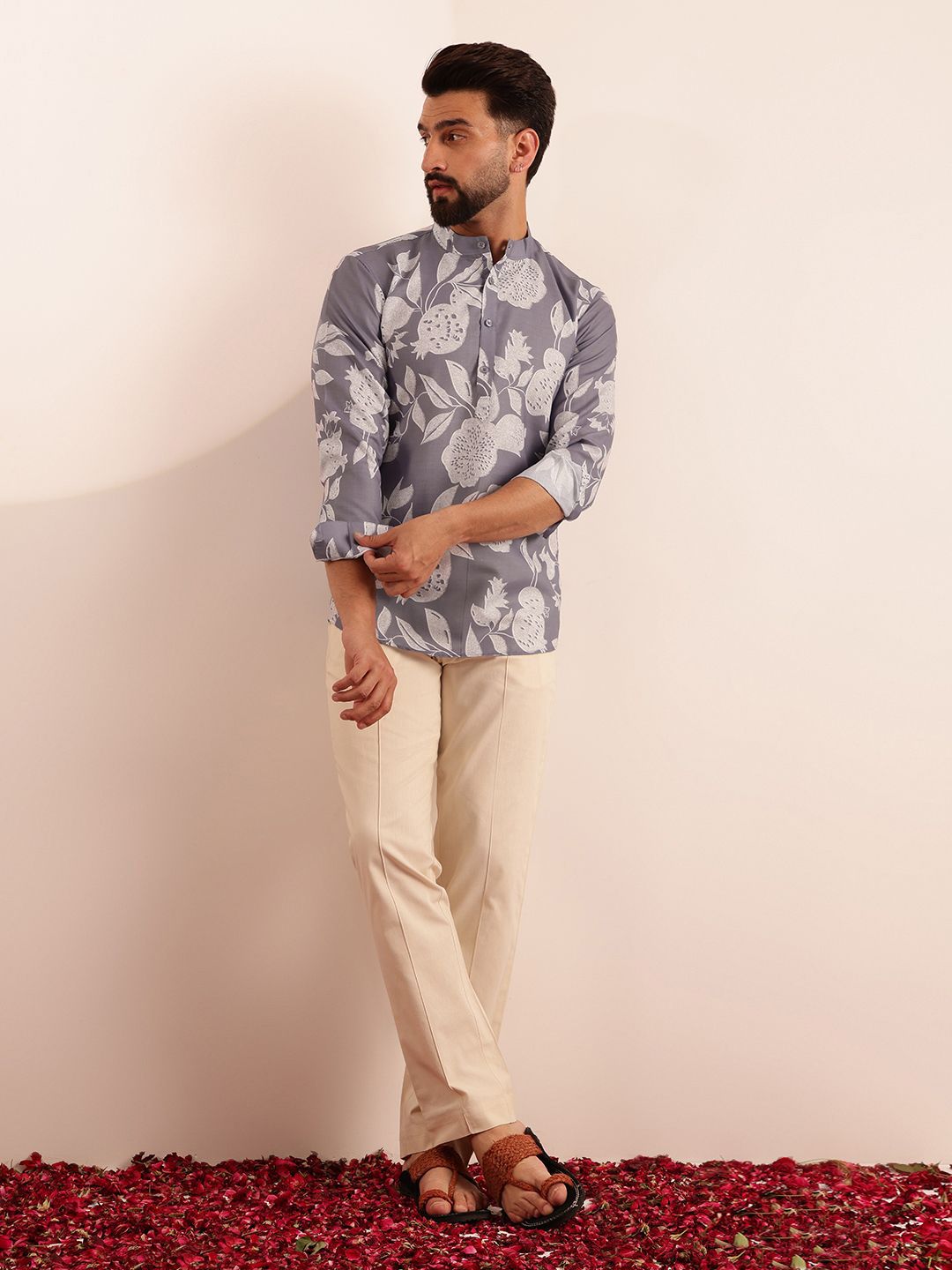 Anouk Men Floral Printed Kurta