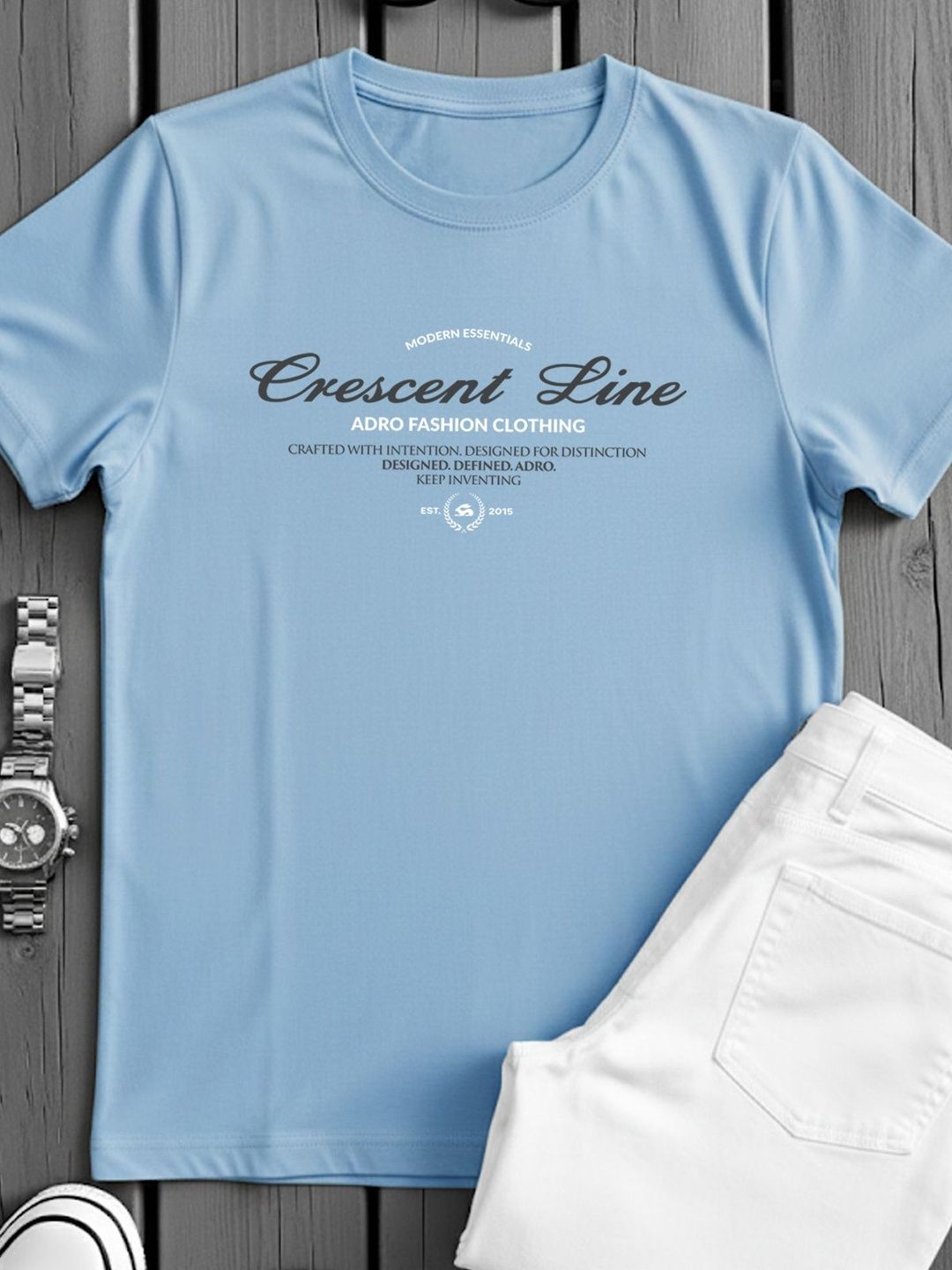 ADRO Typography Printed Round Neck Skin-Friendly Regular Fit T-shirt